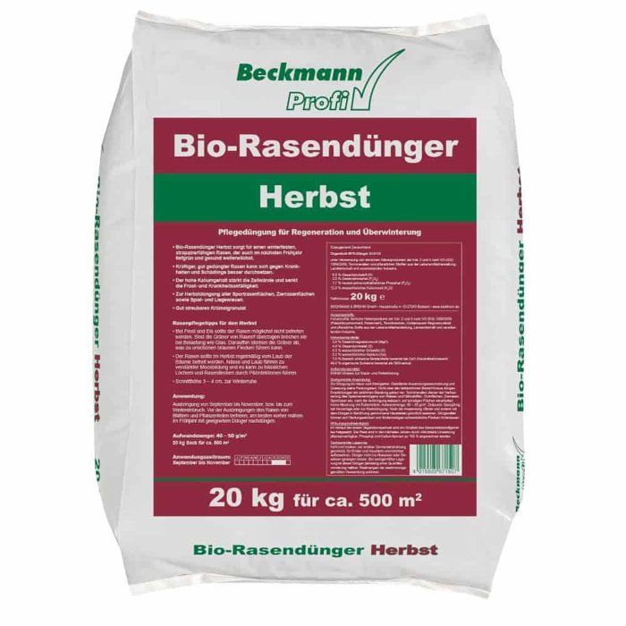 Engrais Gazon Automne Bio 20 kg, Organique pour 500 m²