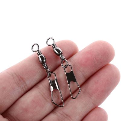 Metal With Interlock Tool Fishing Line Connector Hanging Snap Swivels Solid Rings Fishing Pins