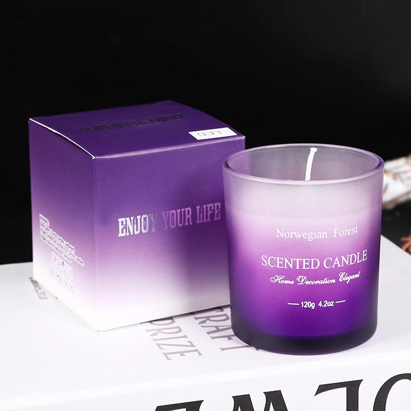 Gradient Glass Colorful Photosensitive LED Electronic Candle Christmas Atmosphere Decoration Props Real Candle Ornaments