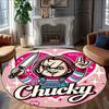 1pc Chucky3 Print Round Carpet Chair Round Carpet Suitable for Bedroom Living Room Home Decorative Carpet