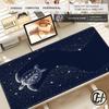 HYBXAXC Simple Black Large Gaming Mouse Pad with Deep Sea Whale Design, Keyboard Mat XXL Desk High-definition Computer Desk Pad