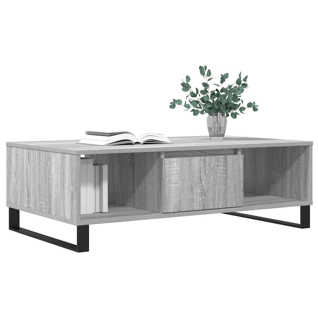 Coffee Table Gray Sonoma 104 x 60 x 35 cm Particleboard