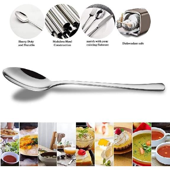 Demitasse Espresso Spoons,10pcs Mini Coffee Spoon 4.7 Inch Stainless Steel Spoons Small Spoons for Dessert, Tea (silver)