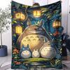 Coperta Classica Anime di Hayao Miyazaki per Ufficio Viaggio Comfort Tempo Libero Campeggio Viaggio Coperta Universale Multifunzionale Regalo Ventilatore