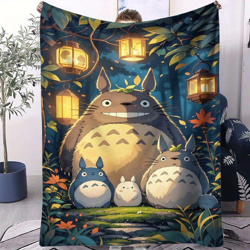 Coperta Classica Anime di Hayao Miyazaki per Ufficio Viaggio Comfort Tempo Libero Campeggio Viaggio Coperta Universale Multifunzionale Regalo Ventilatore