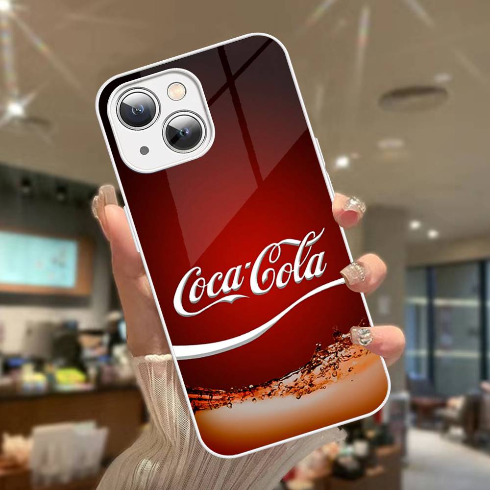 

Горячие напитки C-Coca C-Cola Закаленное стекло Для iPhone 14 13 12 11 Pro Mini XS MAX 14Plus X XS XR Чехлы iphone 12pro max