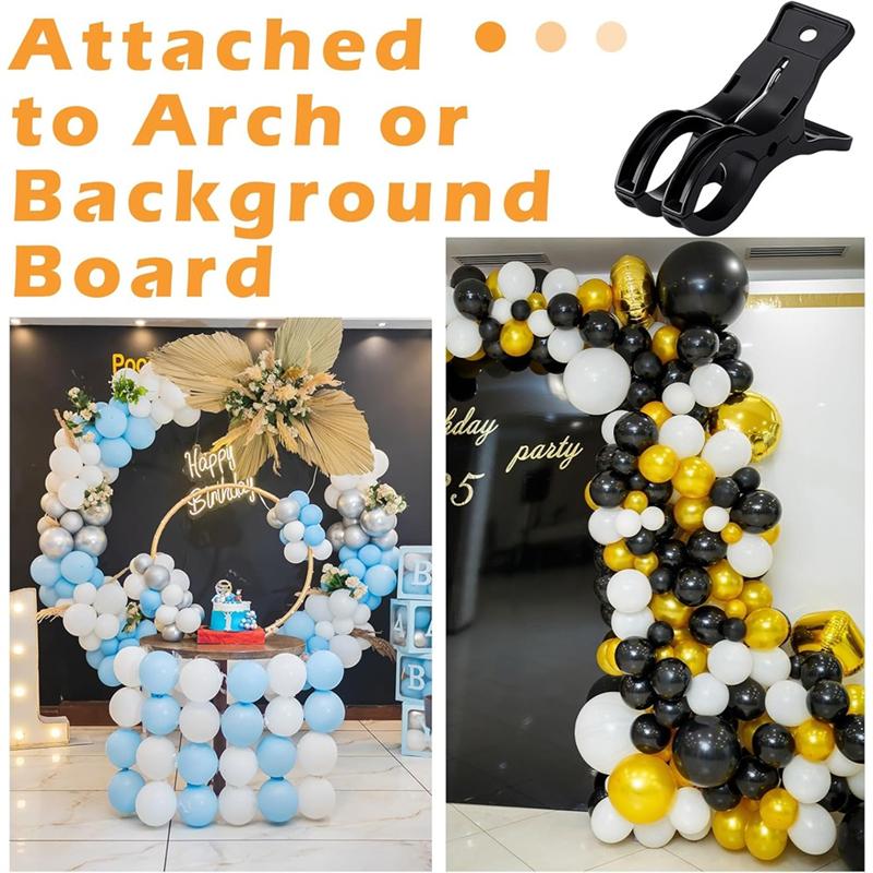 10Pcs Large Balloon Arch Clips Plastic Transparent Backdrop Spring Clamps 3.5Inch Heavy Duty Clip For Balloon Arch Kit