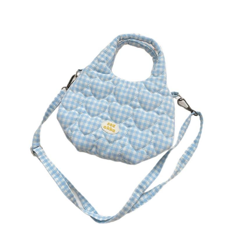 51 dopamine girl quilted cotton padded love handbag women's shoulder bag magnetic messenger canvas bag