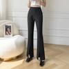 Women's Korean Style High-Waisted Flared Split Dress Pants - Spring/Summer 2026 Collection, Slimming Drapey Trousers Casual Trousers.