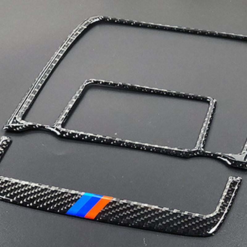 2Pcs Carbon Fiber Car Reading Light Stickers Trim Cover For BMW X5 X6 2008-2013 Car Accessories Interior
