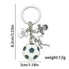 Creative Sports Keychain: PVC Rubber Football, Tennis, Basketball, Rugby Pendant - Small Gift