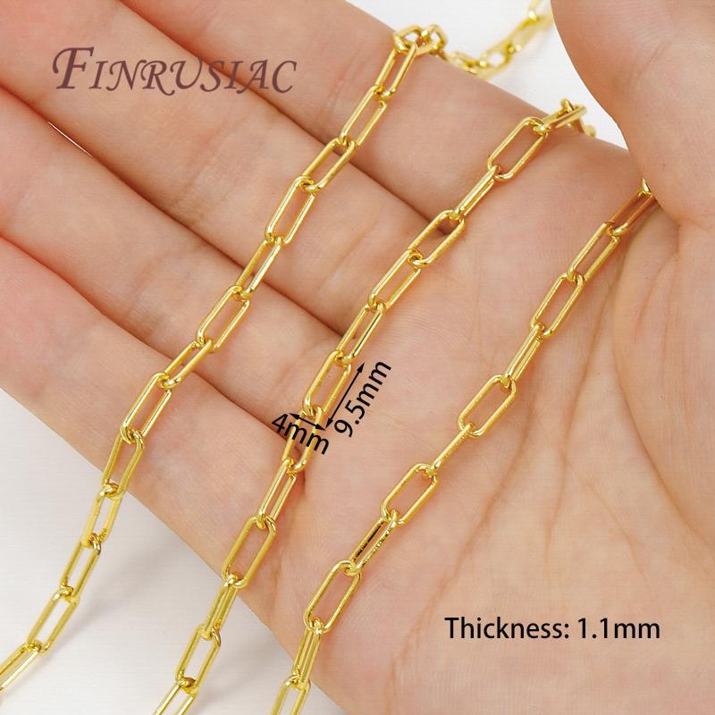Multiple Styles 1 Meter 18K Gold Plated Brass Necklaces&Bracelets Chains Quality DIY Jewelry Accessories Chain For Needlework