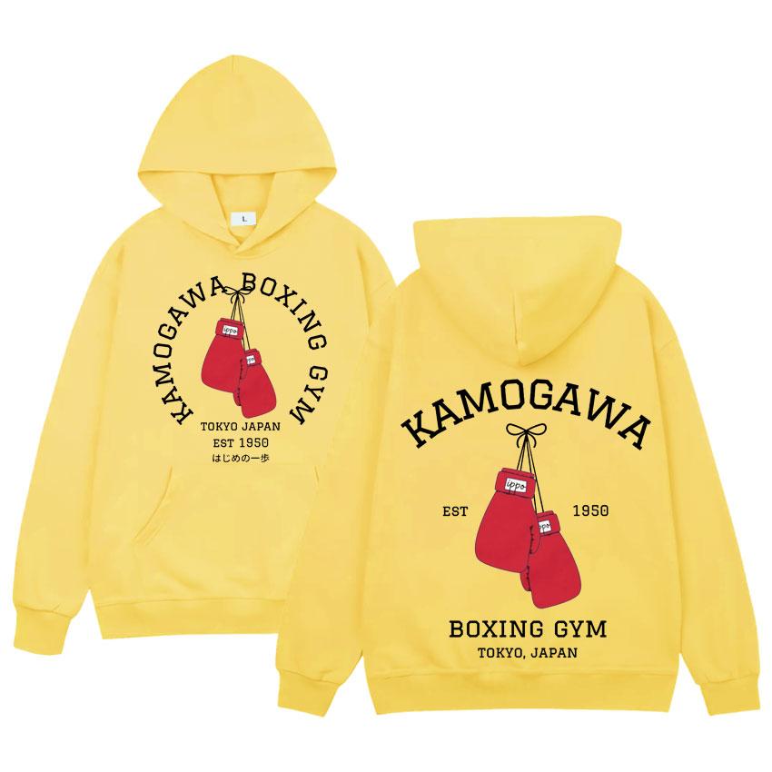Anime Hajime No Ippo Hoodie Kamogawa Boxing Gym Pop Harajuku Hoodies Makunouchi Takamura Oversized Women