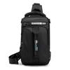 USB Charging Sports Shoulder Bag Nylon Crossbody Bag Portable Men Chest Bag  Running