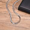 Flat Cuban Chain Necklaces for Men Boys,45-50CM Stainless Steel Chain Link Choker,Stylish Men Accessories Jewelry Gifts