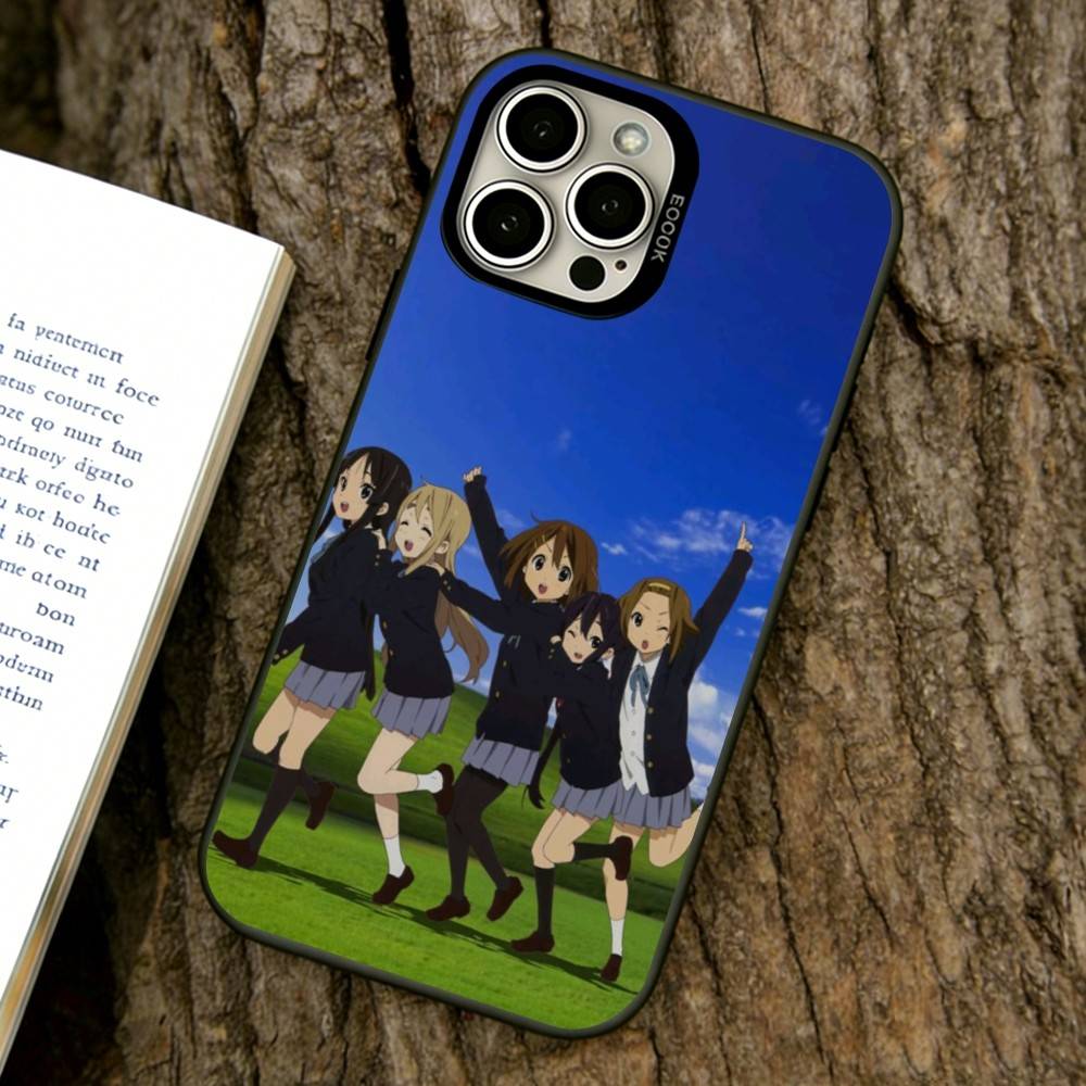 K-ON Phone Case For iPhone 17,16,15,14,13,12,11 Plus,Pro Max,XS,Colorful Silver Black Cover