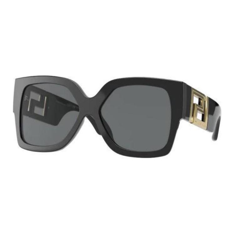 Versace Logo Acetate Square Sunglasses Women sunglasses Black VE4402