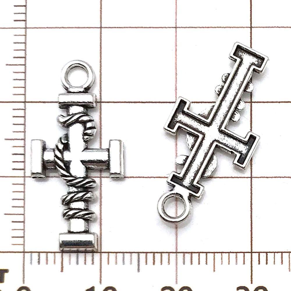 20Pcs Vintage DIY Bracelets Jewelry Making Materials Handmade Retro Cross Charms Alloy Handcrafts Cross Necklaces Earrings