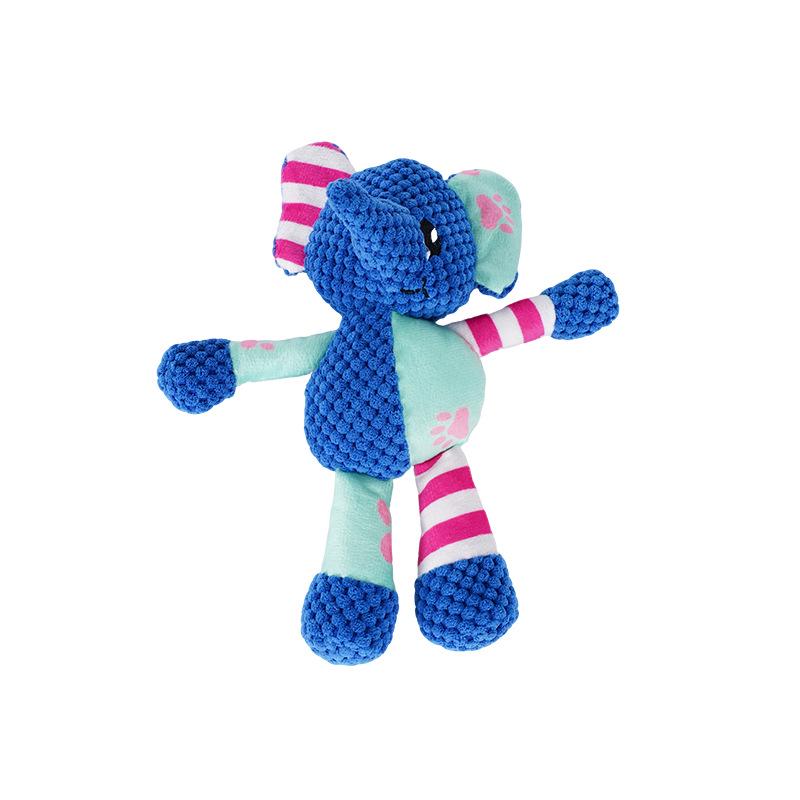 Blue Elephant Plush Sound-Making Pet Toy - Durable, Scratch & Chew Resistant