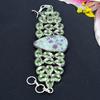 Ruby Fuchsite, Tsavorite Gemstone 925 Sterling Silver Bracelet 7-8" KG-1800