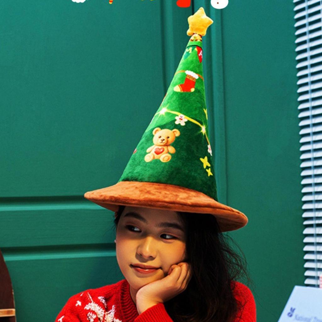 Christmas Hats Tree Design Headwear Party Props Singing Christmas Hats For Men Women Boys Girls Youth Teens Birthday Holiday New