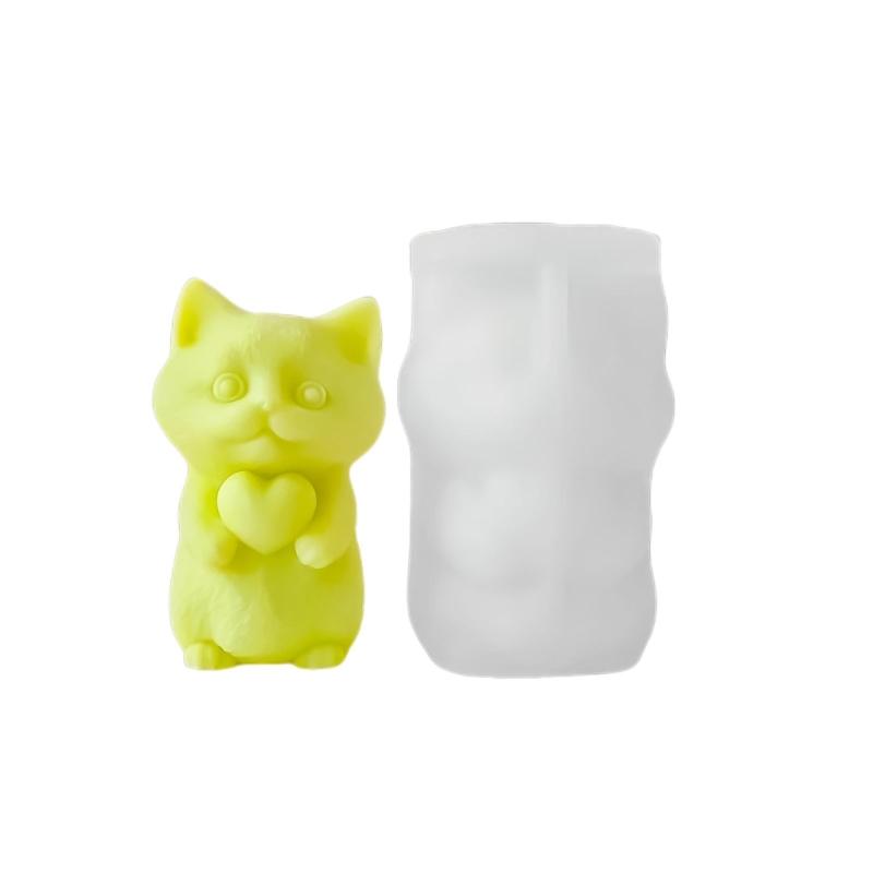 

Easy to Use Silicone Mould Flexible Rebound Decompression Toy Making Mould Cats Shaped Accessories Crafting Molds