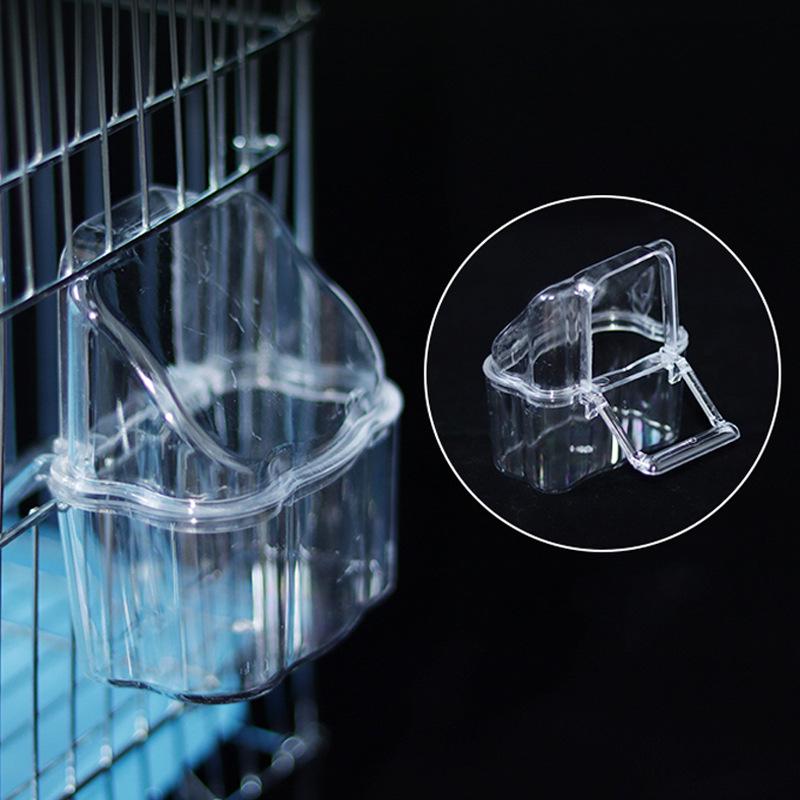 Transparent Splash-Proof Bird Cage Food Box for Parrots