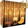 Light Curtain Christmas Lights 138LED 3.7M IP44 8 Modes Warm White