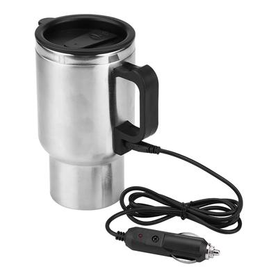 Calentador de taza automático, 12 V, calentador eléctrico para botellas, tetera térmica para agua potable, taza con cable para encendedor, taza de viaje de 350/400/450/500 ml