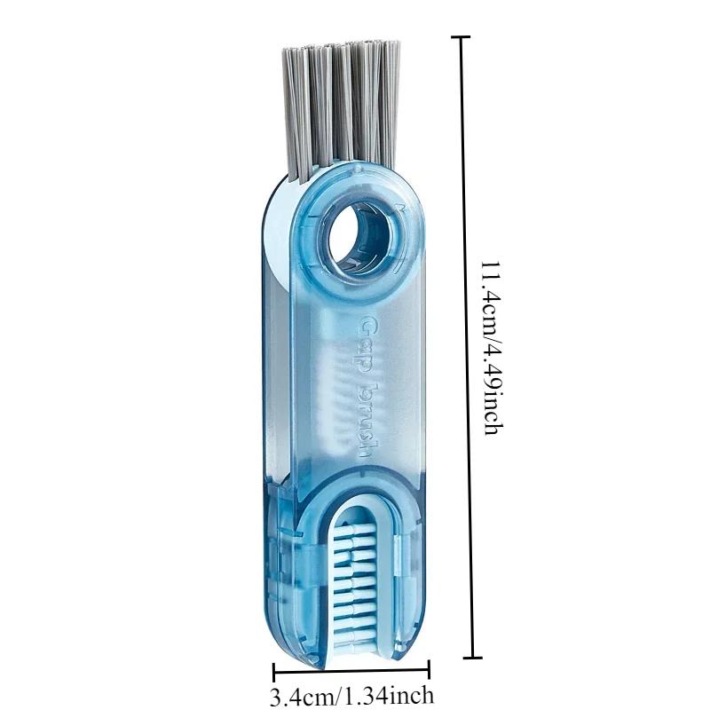 Xiaomi 1pc 3 In 1 Bottle Gap Cleaner Brush Multifunctional Brush Cup Crevice Cleaning Tools Mini Silicone Cup-Holder Cleaner