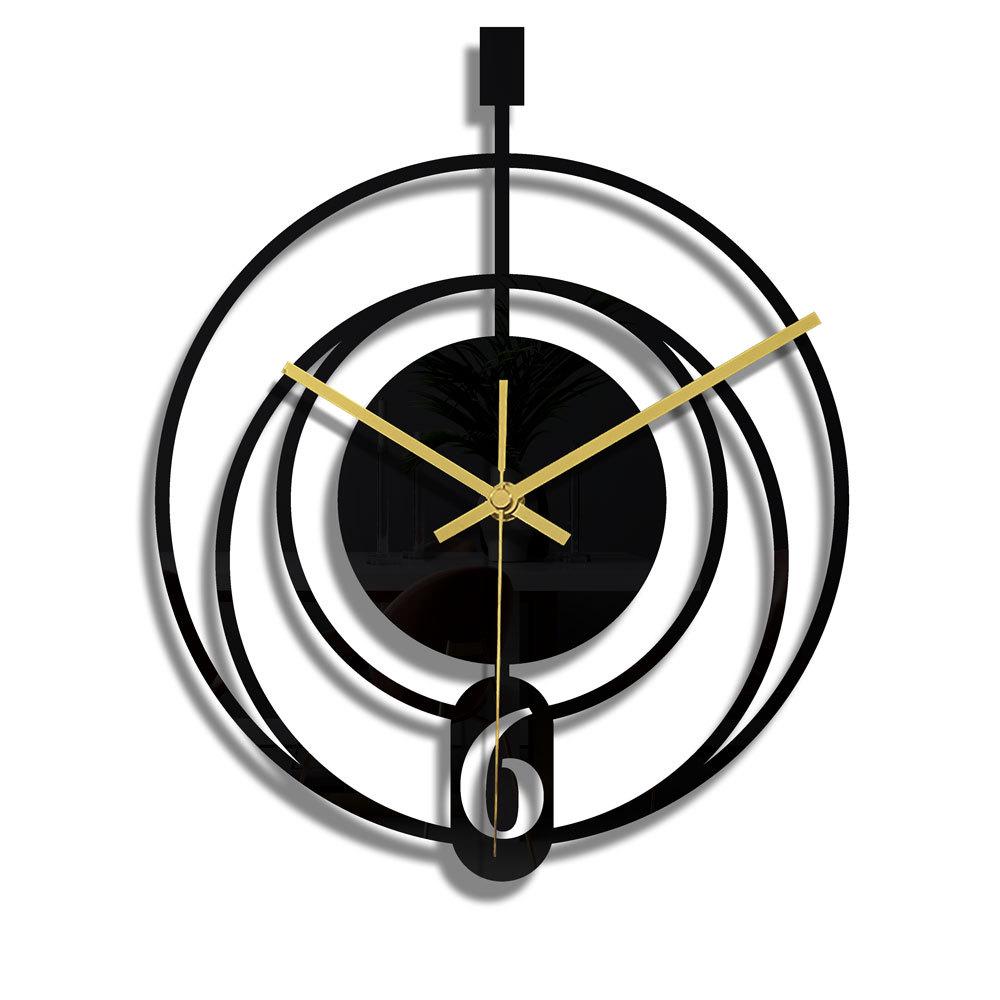 

CC301-320 3D черные акриловые круглые настенные часы - минималистский домашний декор, 3 мм 3mm Black Acrylic