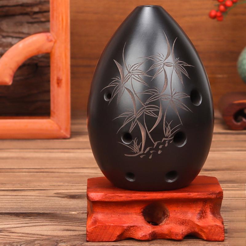 Flet ceramiczny Instrument Profesjonalna Gra Osiem Dziur Typ Gruszkowy Xun Wiatr Narodowy Starożytne Instrumenty Muzyczne Flet