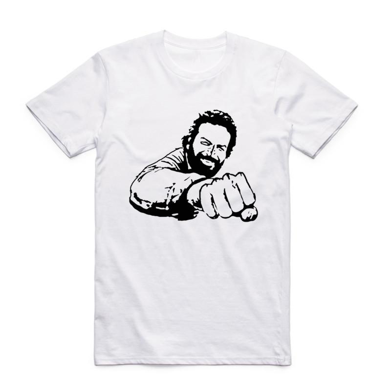 BenberFashion 2019 Nieuwe Mode Heren Print BUD SPENCER T-shirt Korte Mouwen O-Hals Zomerstijl Hipster Grappig Casual Tops T-shirts Camisetas Swag 4XL