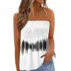 Tube Tops For Women,Cute Sexy Off Shoulder Print Sleeveless T-Shirt