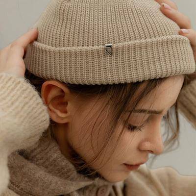 noNANDnoN REBBED WOOL KNIT BEANIE_NFAC4157 (BEIGE)