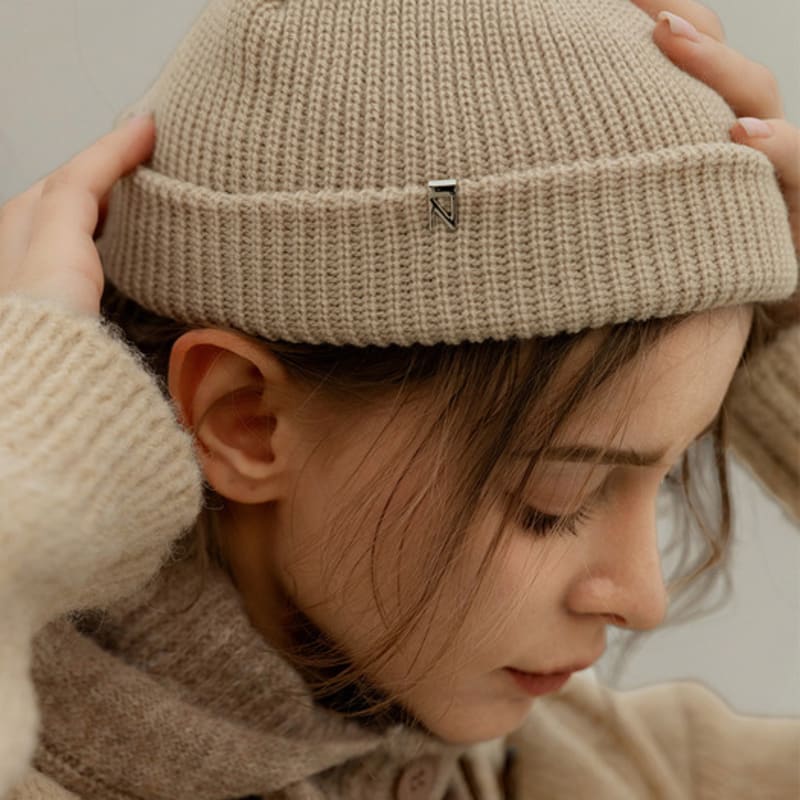 

noNANDnoN REBBED WOOL KNIT BEANIE_NFAC4157 (BEIGE) BEIGE_FREE