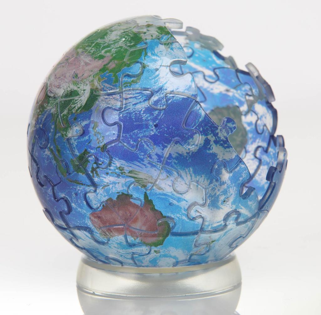 Yanoman Jigsaw 3D Spherical Clear EARTH Includes Piece Request and Assembly Instructions 60-Piece Puzzle, Puzzle, (Approx. 7.6cm Diameter), 2003-510,