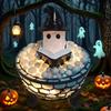 LED Halloween Ghost Night Light Battery Powered Cute Ghost Lamp Multi-Purpose Ghost Bathtub Accent Lamp for Home Bathroom Decor