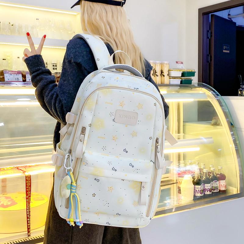 Women's Backpack Student Schoolbag Junior High School High School Large Capacity Star Backpack