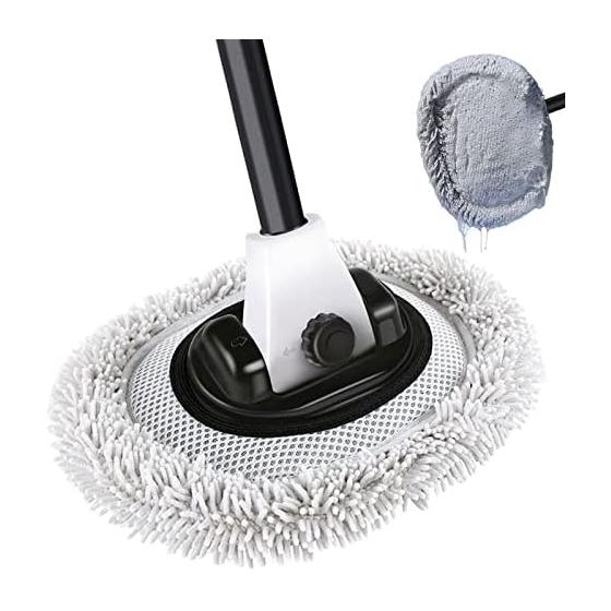 15 Bend Car Wash Brush Car Wash Mop 112cm Stretchable Sponge Mop Soft Ultra-Fine Fiber Car Wash Tools Wet and Dry Use Scratch Prevention Water