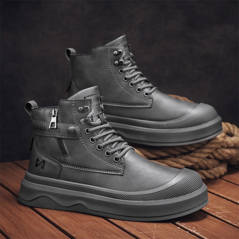 Martin boots new winter high-top retro thick-soled heightening boots British casual short boots