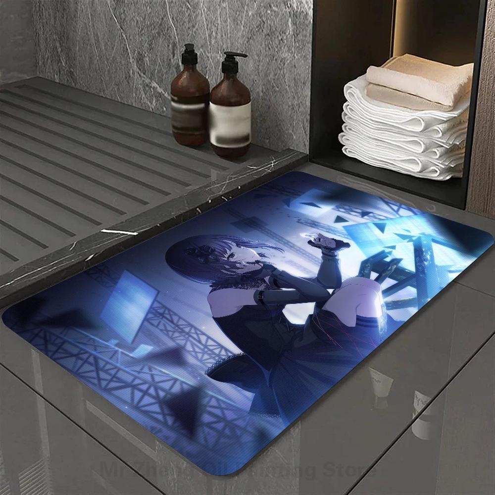 1pc Project S-Sekai Bathroom Absorbent Mats Anti-Slip Mats Home Decor Supplies Carpets Home Kitchen Floor Mats