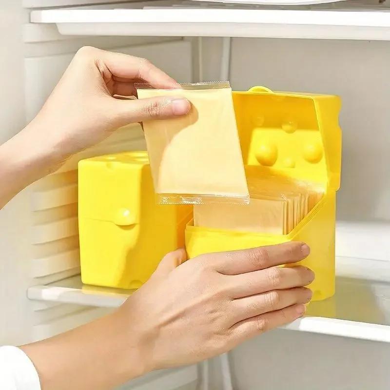 Kitchen Fresh-keeping ABS Flip Cheese Box Refrigerator Fresh-keeping boxFood and Snack Packaging Cheese Storage Box