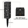 1/6 Piezas Luces Solares para Caminos Exterior Luces LED para Jardín Encendido/Apagado Automático del Anochecer al Amanecer Impermeables Diseño Calado para Patio Césped Patio Navidad