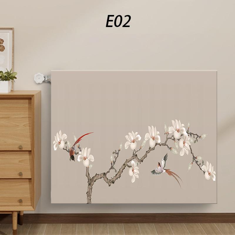 

Пылезащитный чехол полного покрытия для старомодных радиаторов, печатный чехол в китайском стиле для отопления, дымозащитный, предотвращающий почернение, защитный чехол S