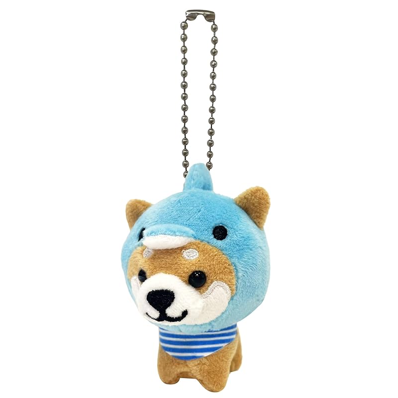 

[LamPlanning] Traveling Mameshiba key ring mascot ball chain back charm cute Fluffy dog Shiba Inu Mameshiba Healing (dolphin version)