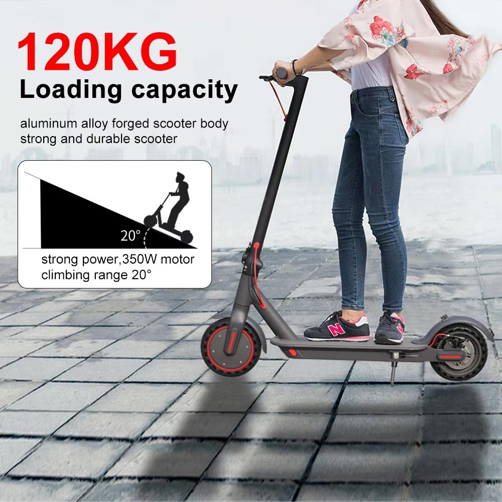Portable 12.5kg AOVOPRO 350W Foldable Electric Scooter 8.5 Inch Solid Tire IP65 Waterproof Adult Escooter USA Stock