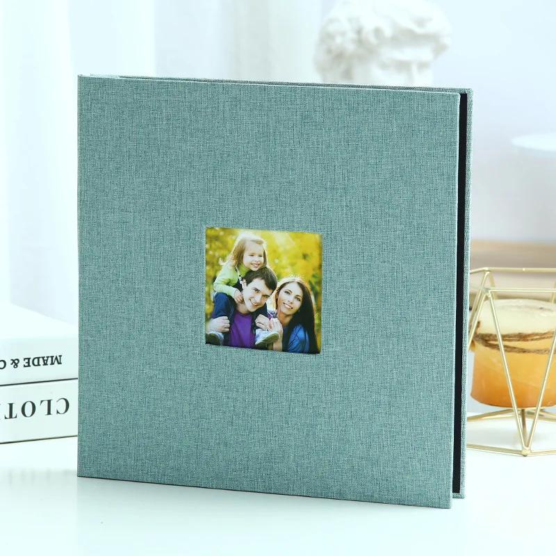 High Quality Linen Side Self-adhesive Film Family Album DIY Pasting Manual Stamp Exquisite Gift for Children