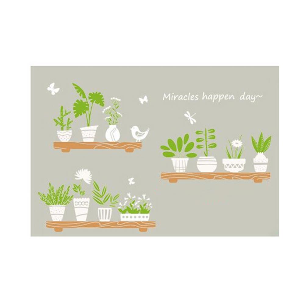 

Наклейка на стену с изображением растений Наклейки на стеклянные окна кофейни