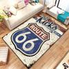 Historic Route 66 Carpet Mother Road Area Rug for Home Bathroom Living Room Table Bedroom Sofa Doormat Decor, Non-slip Floor Mat
